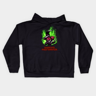 Rolling Dice Builds Character Kids Hoodie